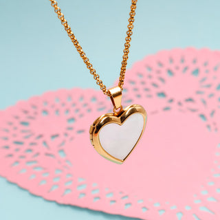 Relicario Corazón Nácar Personalizado