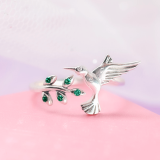 Anillo Ajustable Colibrí Plata 925