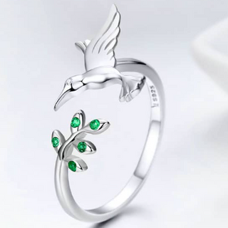 Anillo Ajustable Colibrí Plata 925