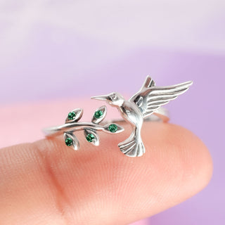 Anillo Ajustable Colibrí Plata 925