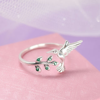 Anillo Ajustable Colibrí Plata 925