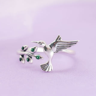 Anillo Ajustable Colibrí Plata 925