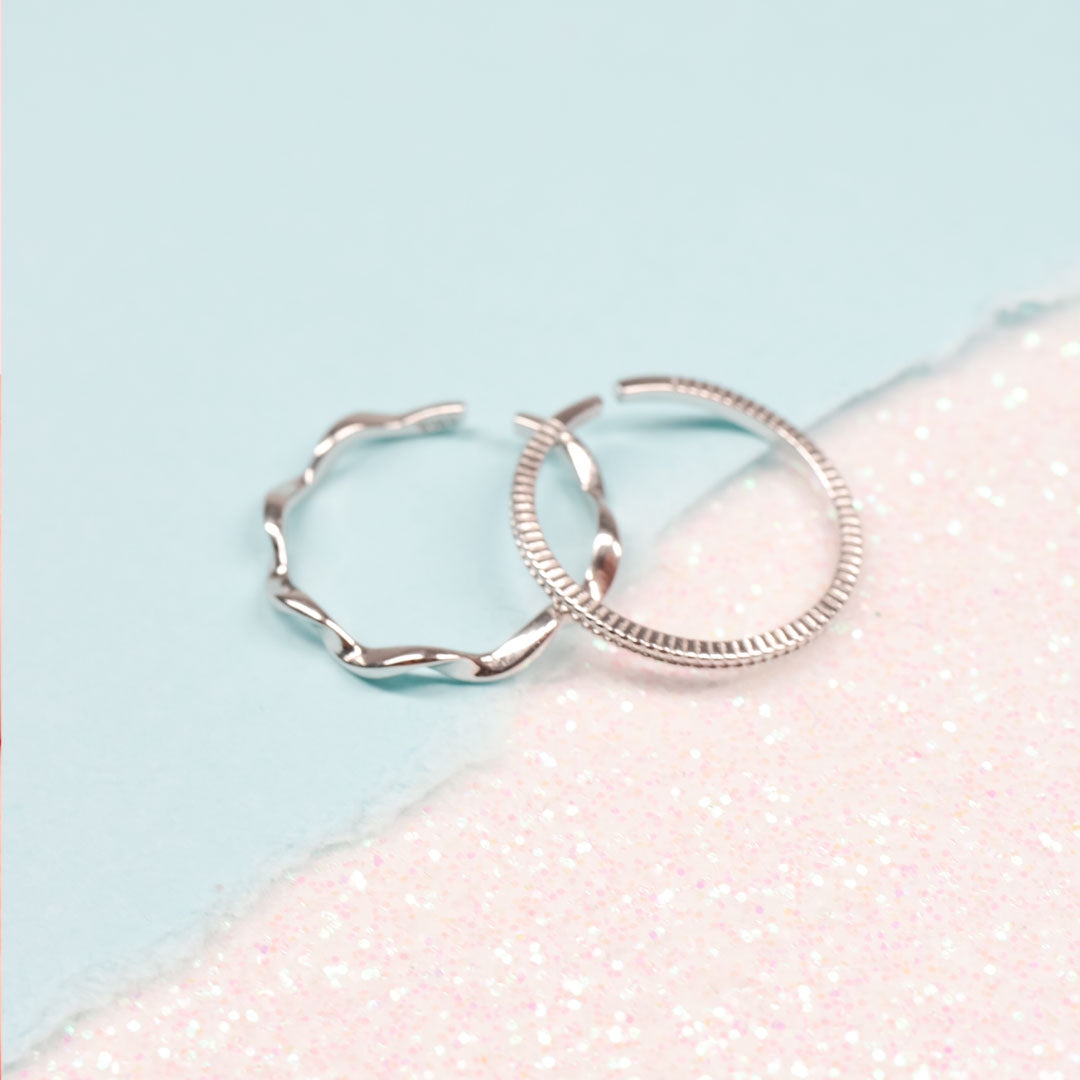 Set de Anillos Dainty Plata 925
