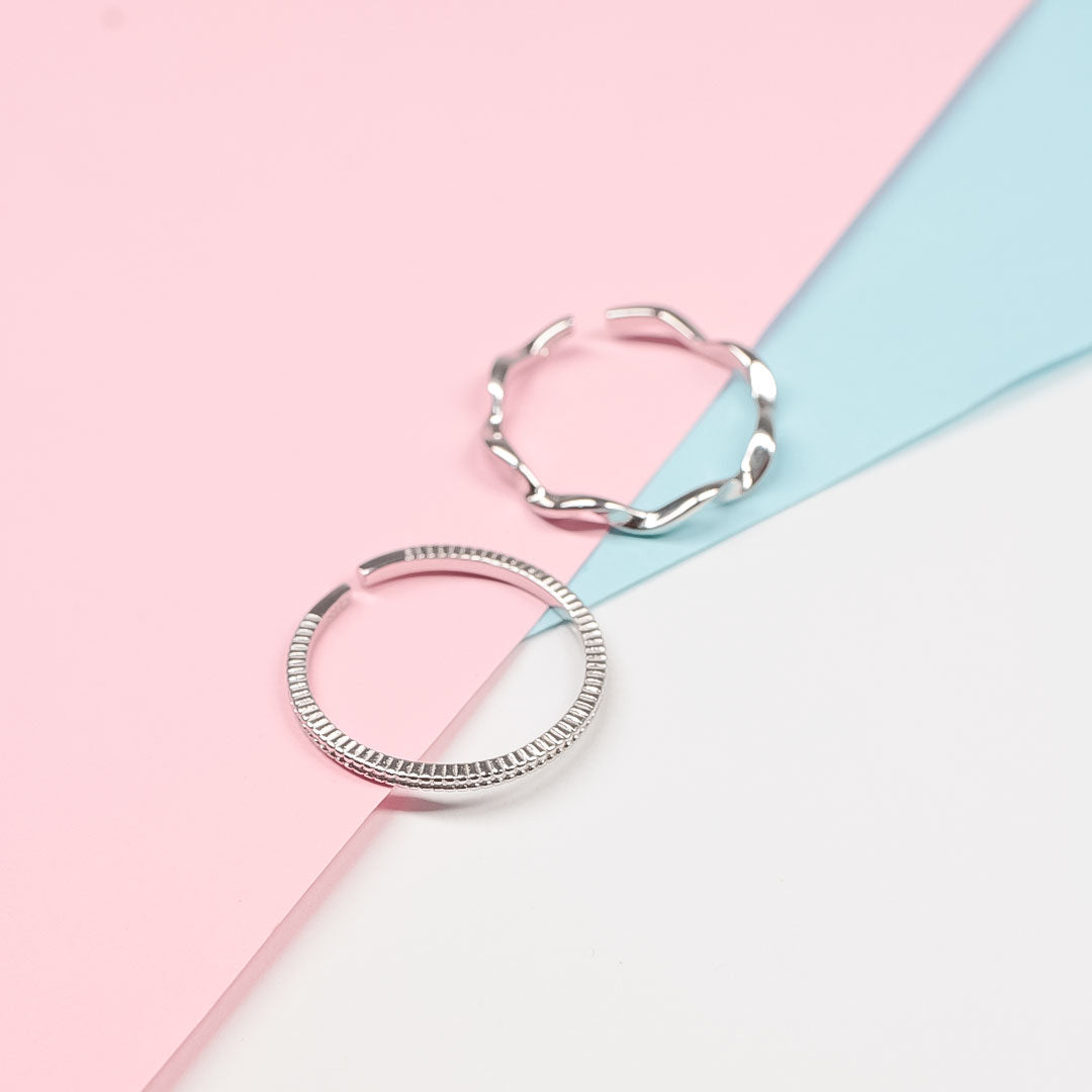 Set de Anillos Dainty Plata 925