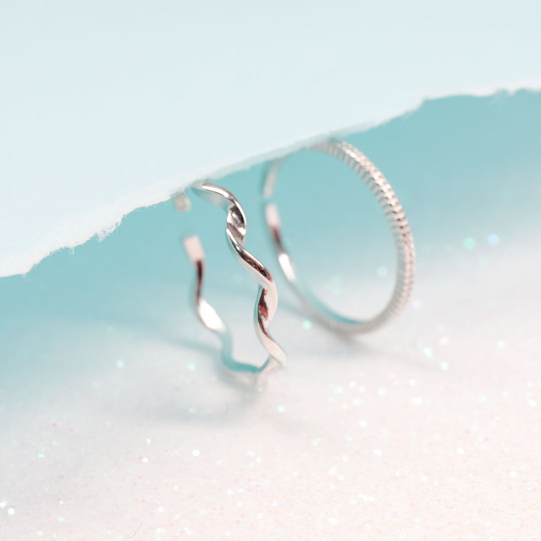 Set de Anillos Dainty Plata 925