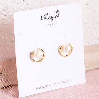 Aretes Karma con Perla