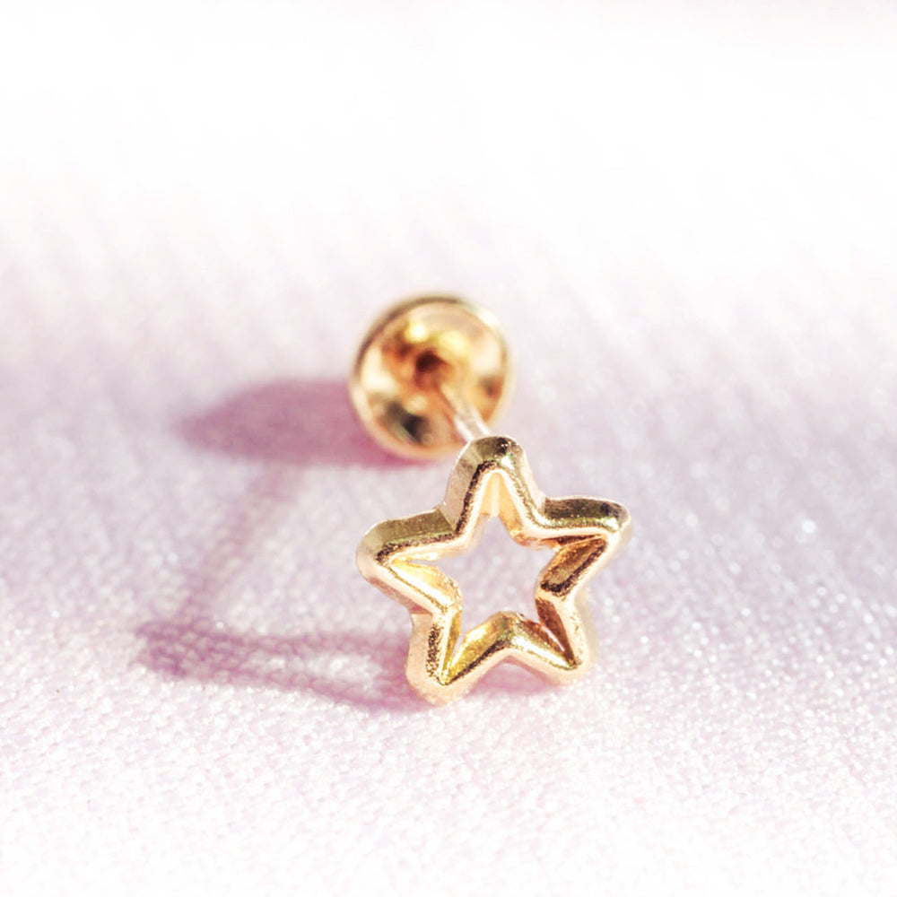 Piercing Oro 10k Estrella