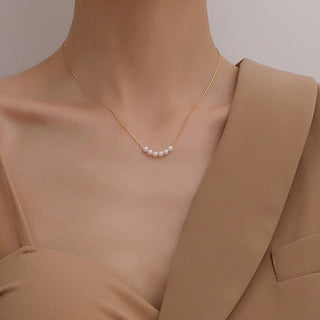 Collar de 6 Perlas Minimalista