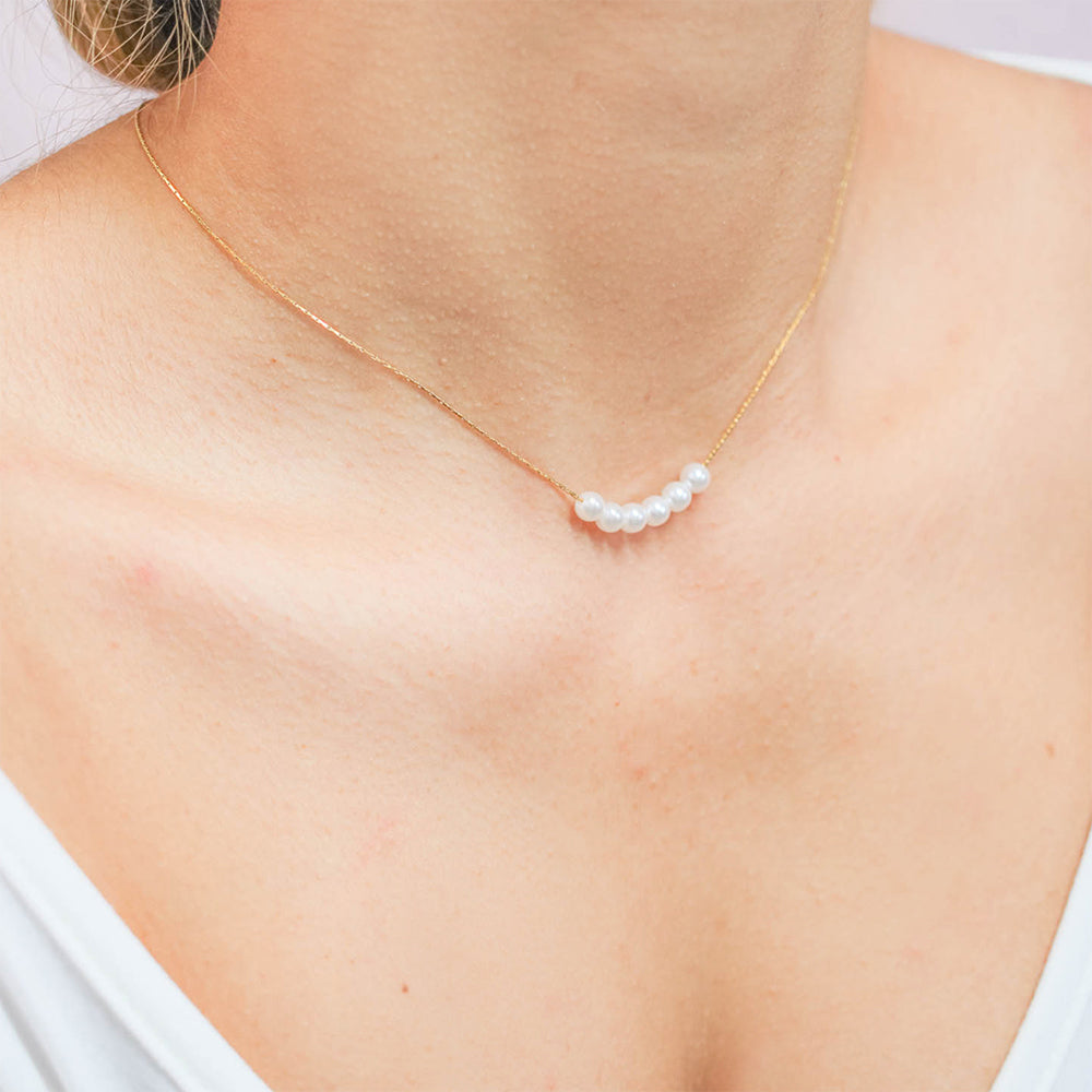 Collar de 6 Perlas Minimalista