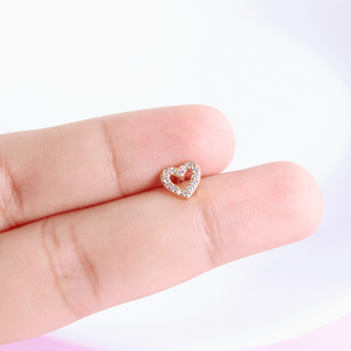 Piercing Corazón con Zirconias