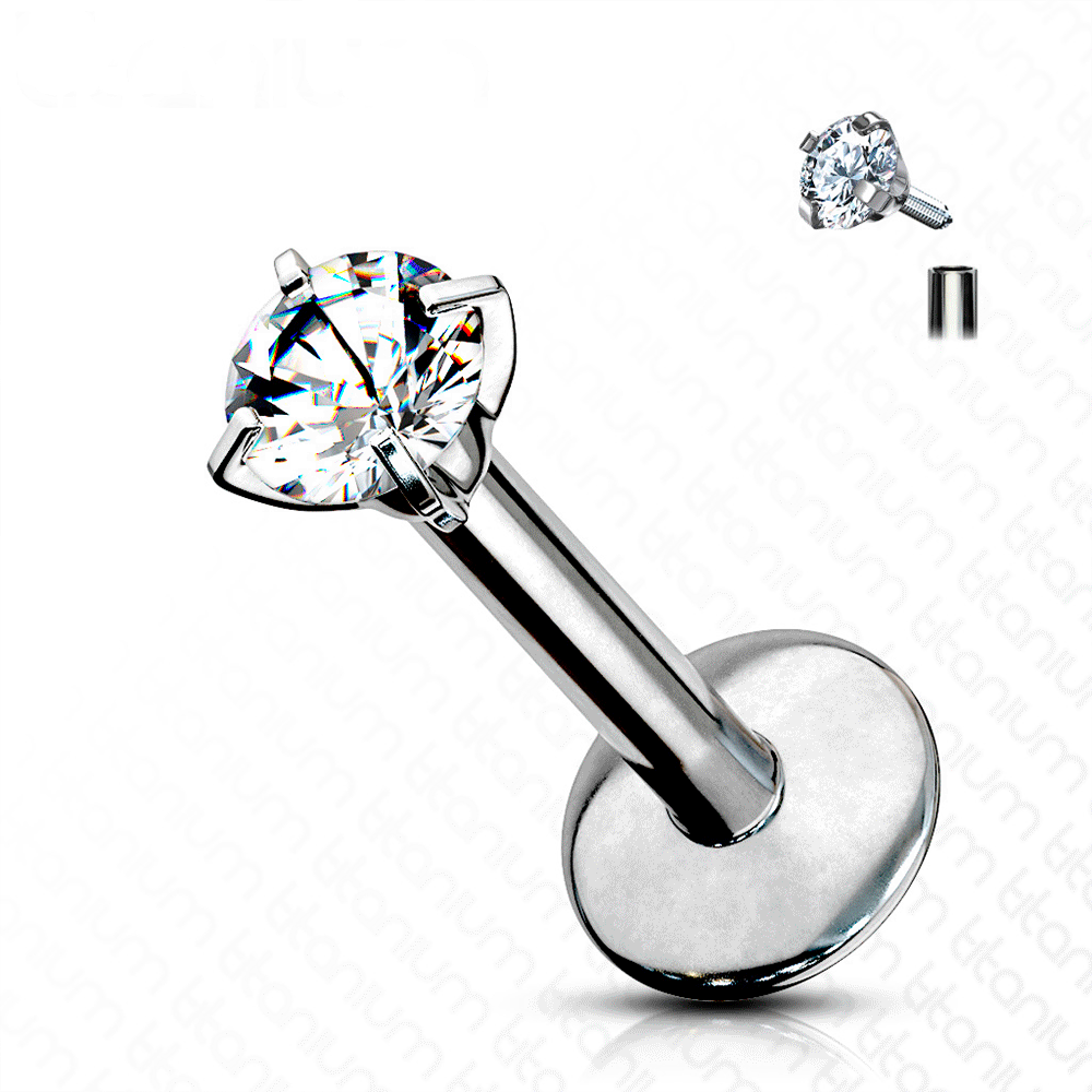 Piercing 1era Perforación Diamante Mini Titanio
