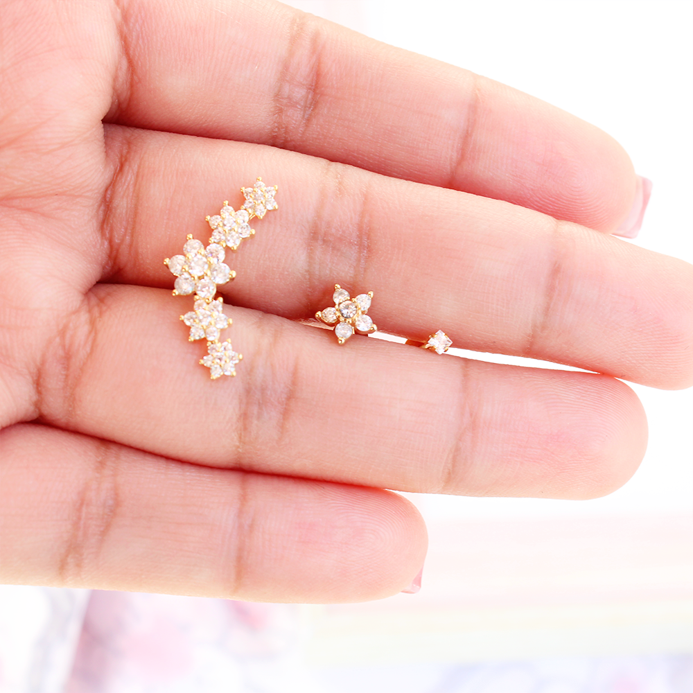 Set de Flores y Zirconias